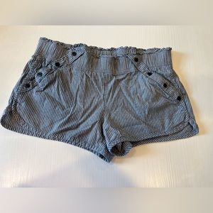 Grey & white stripped shorts